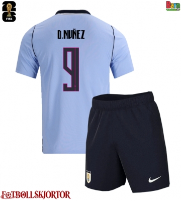 Uruguay Darwin Nunez #9 Hemmakläder Barn VM 2026 Kortärmad (+ Korta byxor)